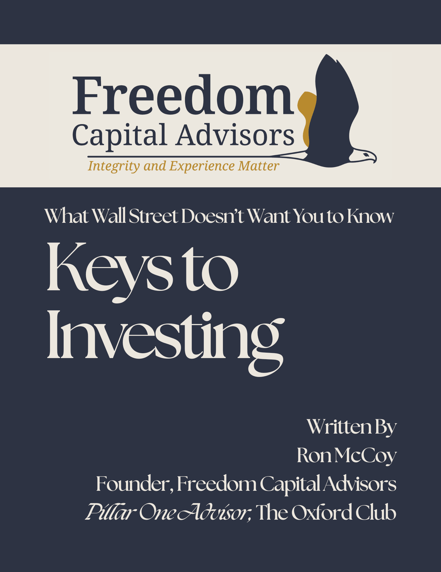 Freedom Capital Advisors Keys to Investing guide by Ron McCoy