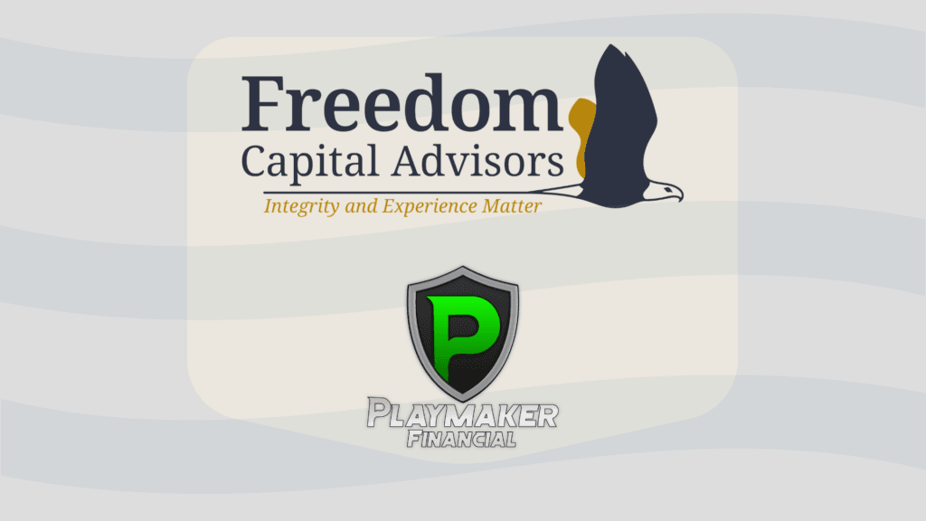 Freedom Capital Advisors and Playmaker Financial partnership logos